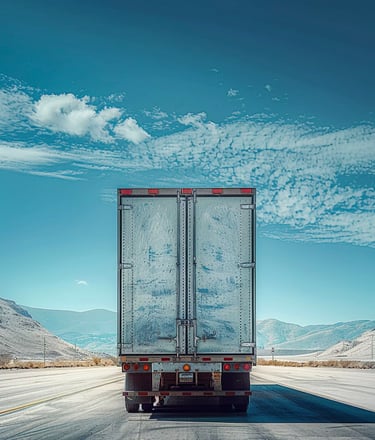 Camion de déménagement en route pour un déménagement longue distance, quittant Auteuil 