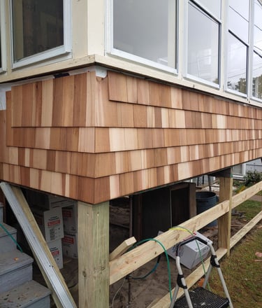 Cedar shakes new construction