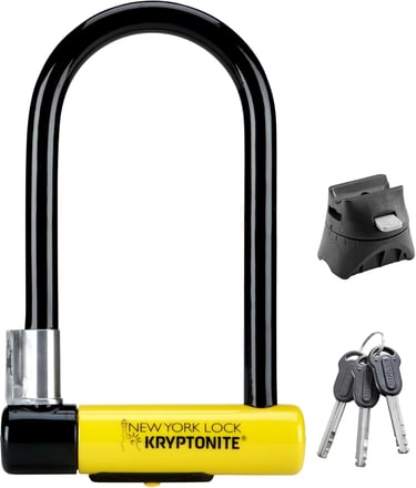 Kryptonite New York Standard Bike U-Lock, Heavy Duty Anti-Theft Bicycle U Lock Sold Secure Gold, 16m