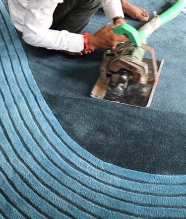 Carpet clipping & Shearing process