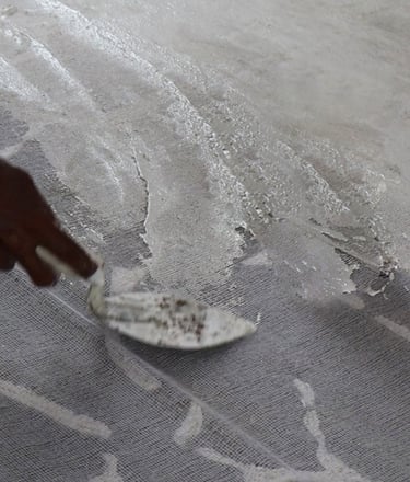 Handtufted carpet backing by natural latex