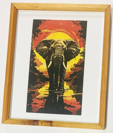 Oleo print  Wall Art . Modern Wood  Wall Art., this product is manufactured to order.