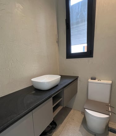 a bathroom with a sink and a toilet