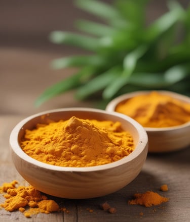 three assorted spices in white spoons