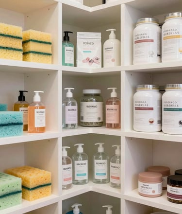 uiu21In the kitchen pantry where home goods, beauty and health stuff is shown 