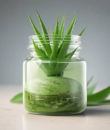 person holding blue plastic container
