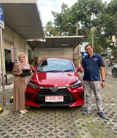 Surya Toyota Mengucapkan Hatur Nuhun Pada Bu Miranda Atas Pembelian Mobil Agya nya..Dealer Toyota Ba