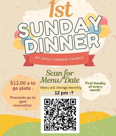 1st Sunday Dinner at Souls Harbor Church