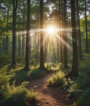 A serene healing space with soft earthy colors.