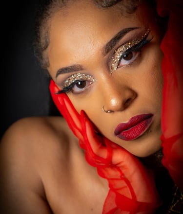 Portrait studio de femme 