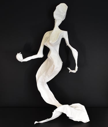 sculpture sirène escale Sète papier