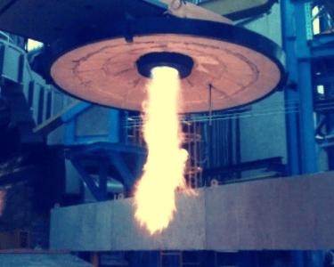 Burner Flame in a Ladle
