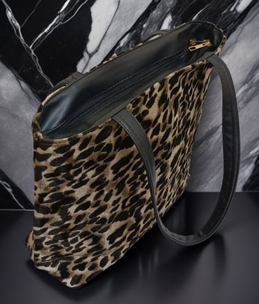 branded velvet tote bag - cruelty-free designer handbag for women