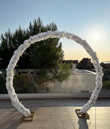 boldogságkapu, esküvői dekoráció