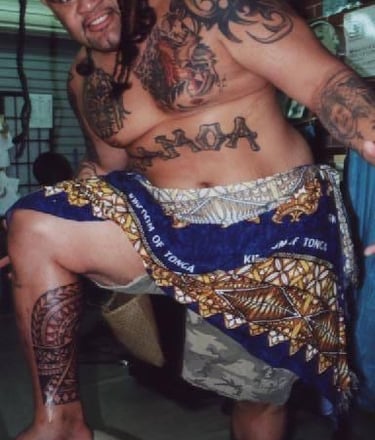 WWE wrestler Umaga tattoo carl cocker polynesian tattoo artist brisbane sydney perth melbourne austr