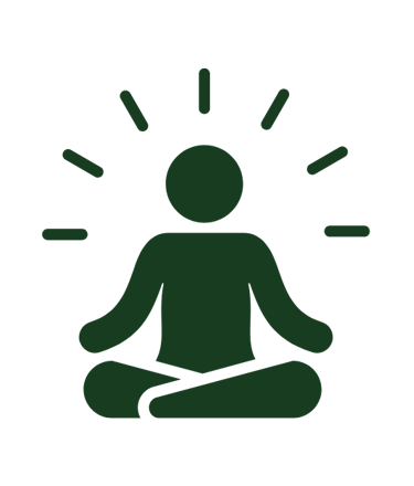 a person sitting in a lotus position with a sunbeam