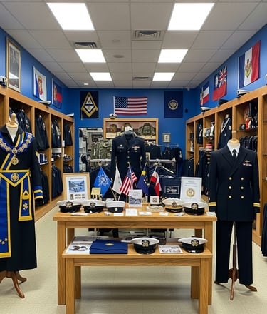 Military Accoutrements, Air Force, Navy, Police Uniforms, Masonic Reg Manufacturer — Not a Middleman