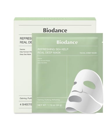 sea kelp deep hydrogel mask, refreshing calming mask, hydrogel overnight mask