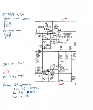 Thunderfunk TFB550 output schematic