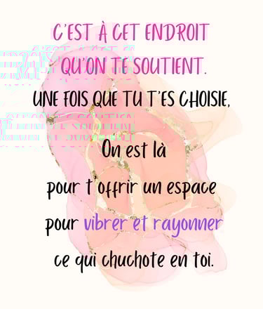 seance de coeur a coeur on te soutient une fois que tu t'es choisie