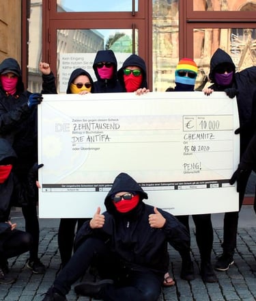 Kunstaktion in Chemnitz vom Peng!-Kollektiv (Peng!-Kollektiv)