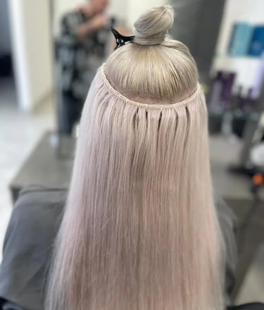 Hair lab UK training course for FEMAILE HAIR EXTENSIONS