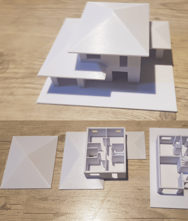 Maquette de maison individuelle à étages