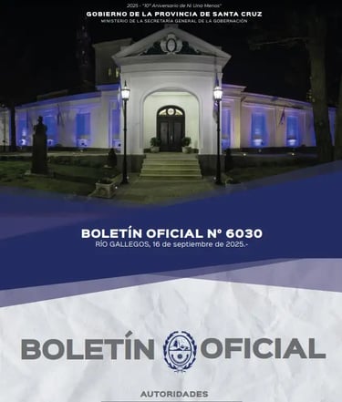 publicar en boletín oficial Santa Cruz 2026