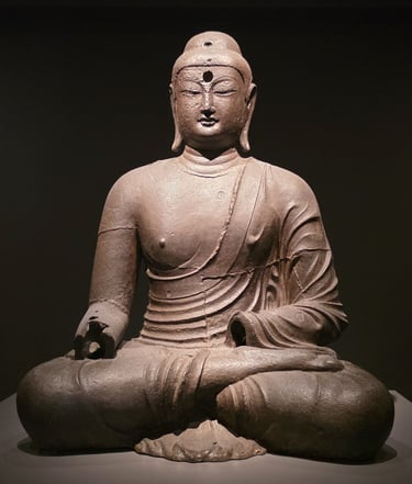 Iron seated buddha