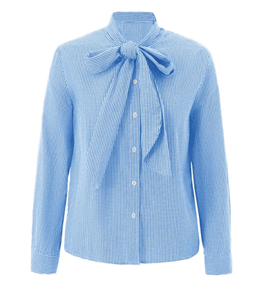 women's sky blue palid shirt