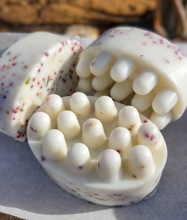 All natural massage soap bars made in small batches to bring you the best nature has to offer.