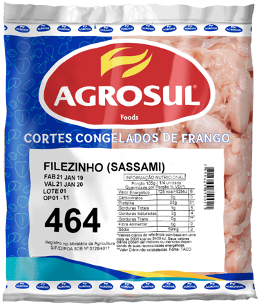 filezinho sassami congelado peso padrão