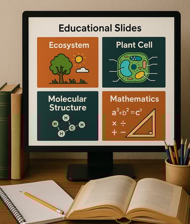 Tela-computador-slides-educativos-livros-material-estudo-fundo