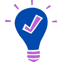 a light bulb bulb with a tick tick - up