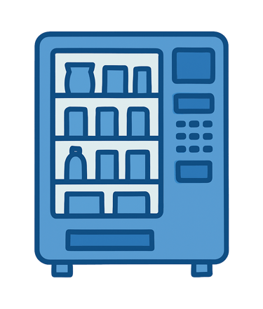 Vending machine logo used as a bullet point