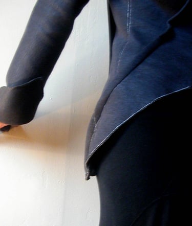 Veste structurée style costume en scuba marine Takayouate