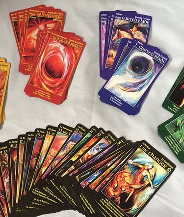 5 Elements Color Code Tarot Cards I Am ONE