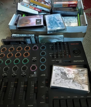 K7 démos tapes Tascam porta 07 mr gé crazydrivers mrgé mrge mr ge