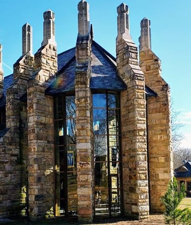 Sewanee - McClurg Dining Hall exterior view into the dining room