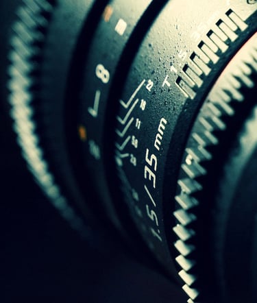 close up of camera lens