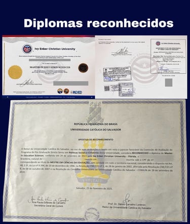 Diplomas reconhecidos