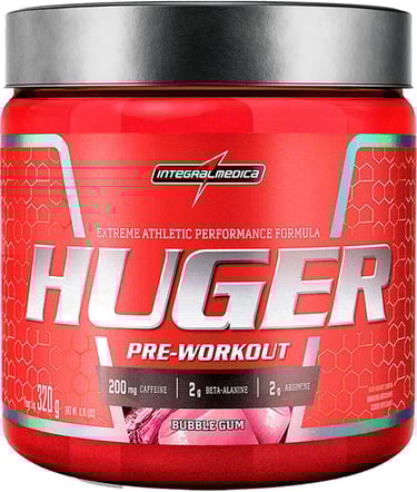 Pré-treino Huger Integralmedica: explosão, pump e vasodilatação muscular