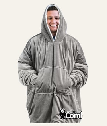 THE COMFY Original Microfleece Hoodie Blanket in Grey