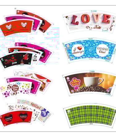 Paper Cups and Glasses Blanks_Fans - For the Wall