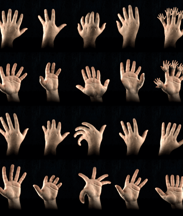 Augmented Hand Series- by Golan Levin, Chris Sugrue and Kyle McDonald.