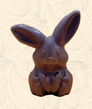 un lapin en chocolat pour pâques