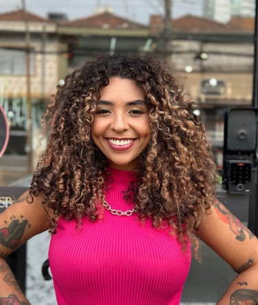 a woman with tattoos on her arms and arms