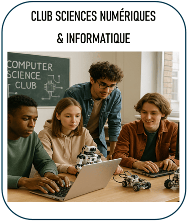 Photo illustrant un atelier dynamique, où des jeunes échangent, codent et travaillent sur des projet