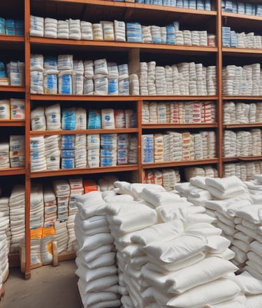 a man riding a skateboard down a street next to tall buildings