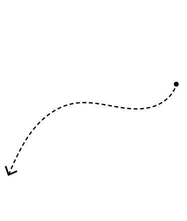 flèche pointillé png